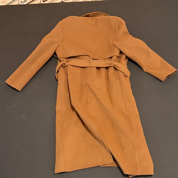AllSaints Camel Wool Belted Coat - Picture 3 of 9